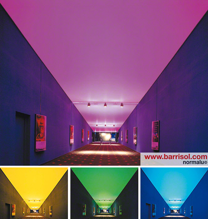 Barrisol Lumière Color - dans un couloir