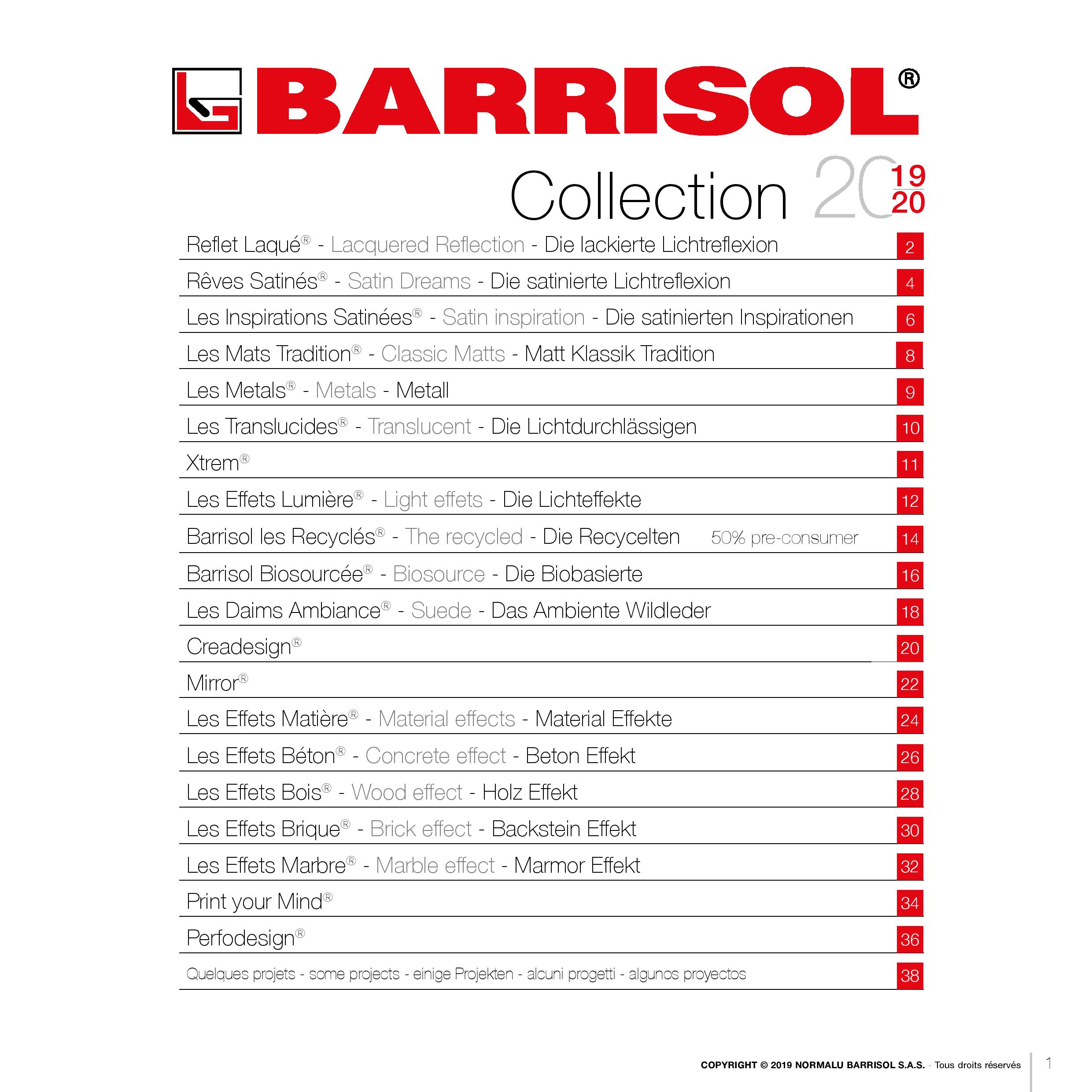 Barrisol Collectie 2019-2020