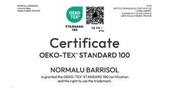 Barrisol Les Biowood® è certificato OEKO-TEX® STANDARD 100 CQ 134 / IFTH